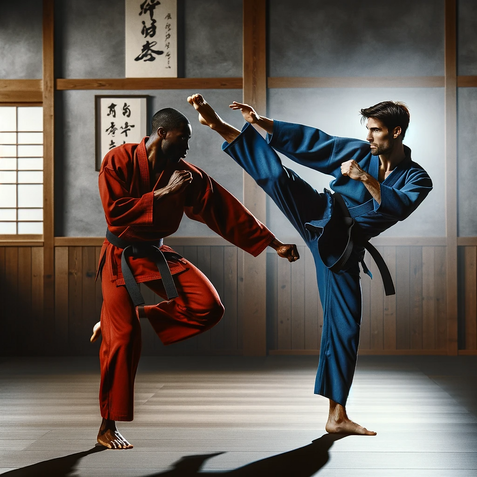 martial arts as depicted by Open AI