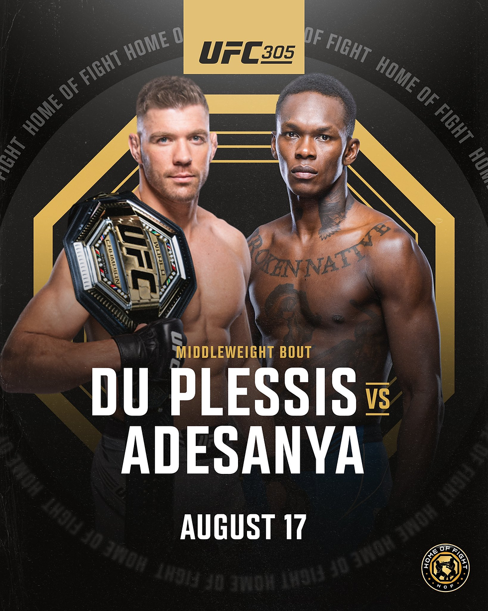 Du Plessis vs Adesanya poster