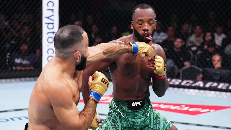 UFC 304 Edwards vs Muhammad in action