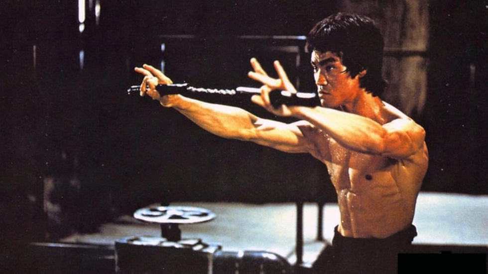 Bruce Lee with Nunchaku in Enter the Dragon