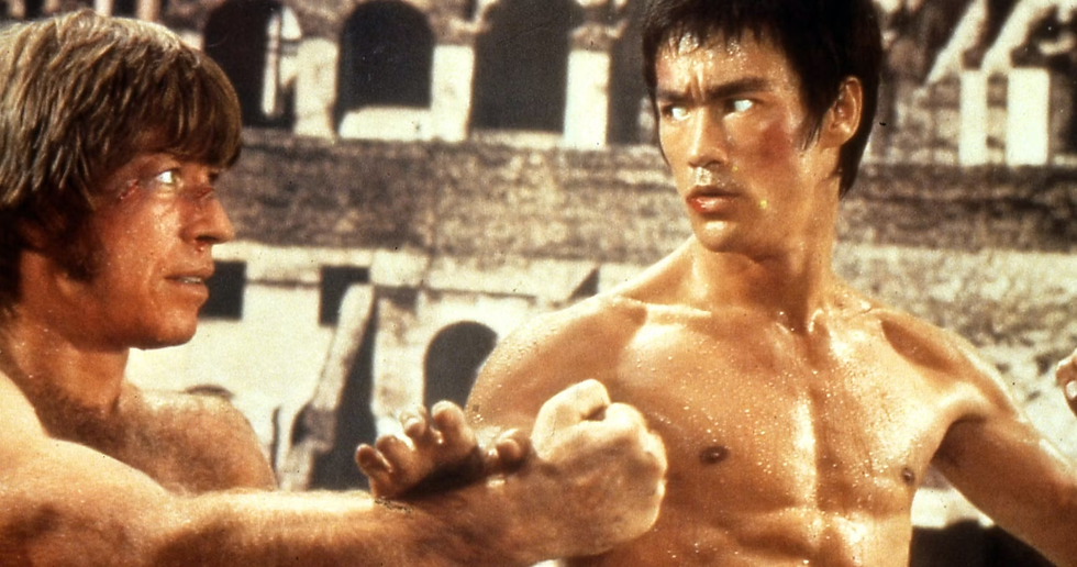 Bruce Lee and Chuck Norris