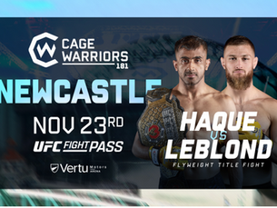 Flyweight World Title Fight Confirmed for Newcastle, Cage Warriors 181