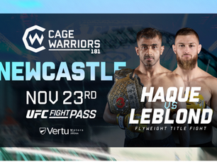Flyweight World Title Fight Confirmed for Newcastle, Cage Warriors 181