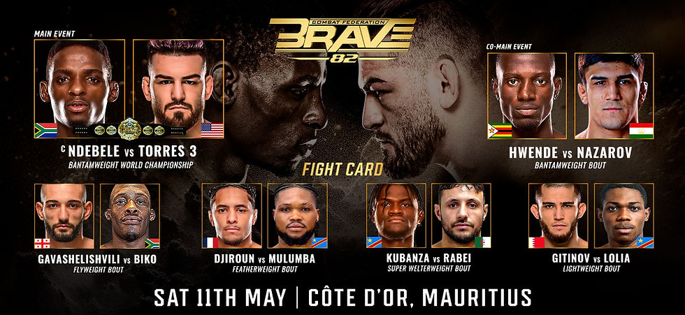 BRAVE CF 82 Fight Card