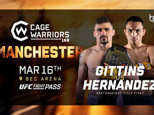 Gittins vs Hernandez Title Bout Set for Cage Warriors 168