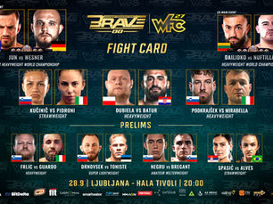 Two titles on the line, 11 nations represented: BRAVE CF releases Full Fight Card for Mega Event in Slovenia, BRAVE CF 88