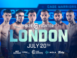 Bantamweight Prize Fighter Line-Up Confirmed, for Cage Warriors on July 20th
