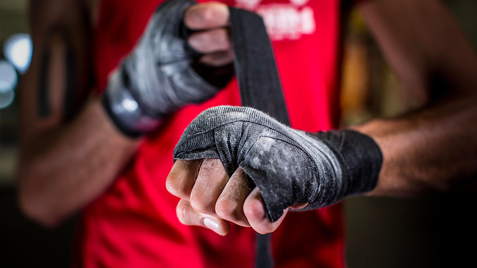 MMA Fighter with Handwrap