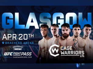 Cage Warriors Returns to Glasgow with Stacked Fight Card: Cage Warriors 171 this Saturday, April 20 