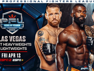 MMA Legends Chuck Liddell, Roy Nelson and Junior Dos Santos will be in attendance at the PFL Regular Season Las Vegas on Friday, April 12