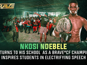 BRAVE CF champ Nkosi Ndebele visits his old school, inspires students in speech: 'The mindset must change'
