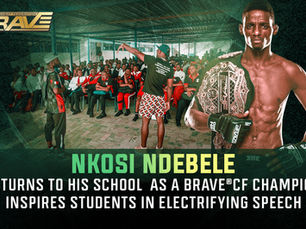 BRAVE CF champ Nkosi Ndebele visits his old school, inspires students in speech: 'The mindset must change'