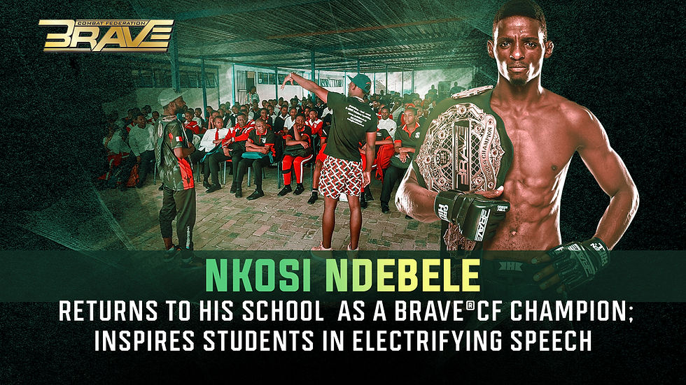 Nkosi Ndebele BRAVE CF Champion with kids