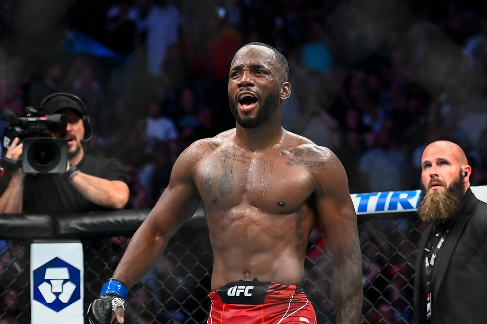 Leon Edwards celebrating