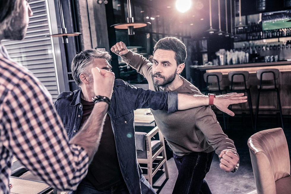 Man stopping a fight