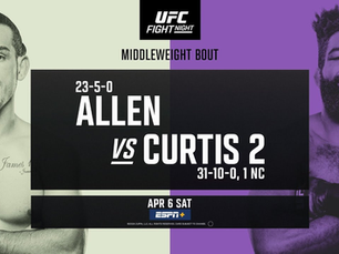 UFC Fight Night: Allen vs. Curtis 2 This Weekend - All You Need to Know