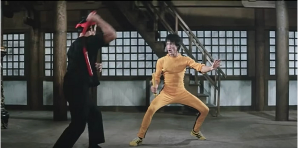Bruce Lee fighting in Game of Death