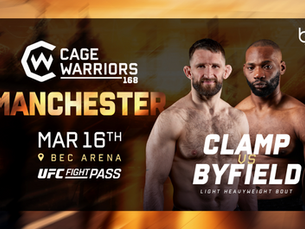 Clamp vs Byfield Title Bout Added to Cage Warriors 168 