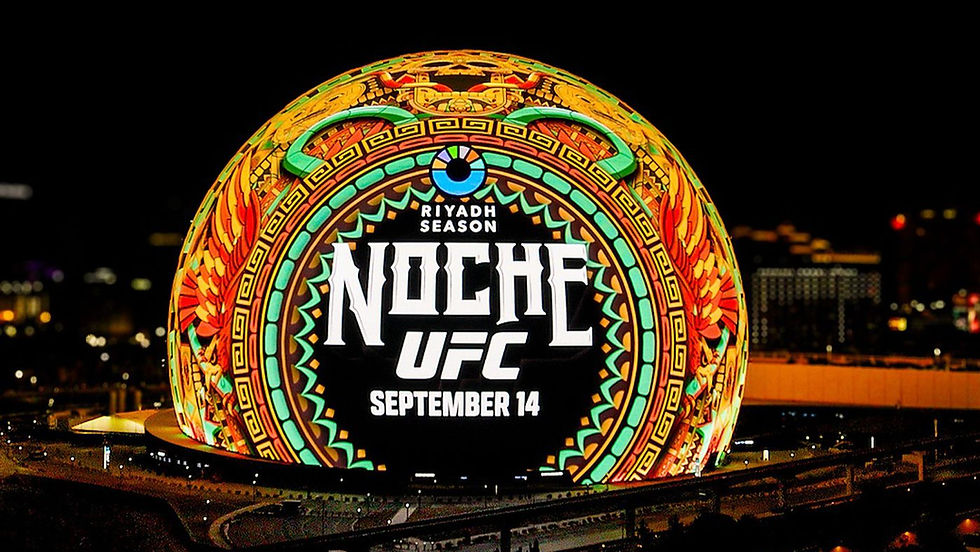 noche ufc projection on The Sphere Las Vegas
