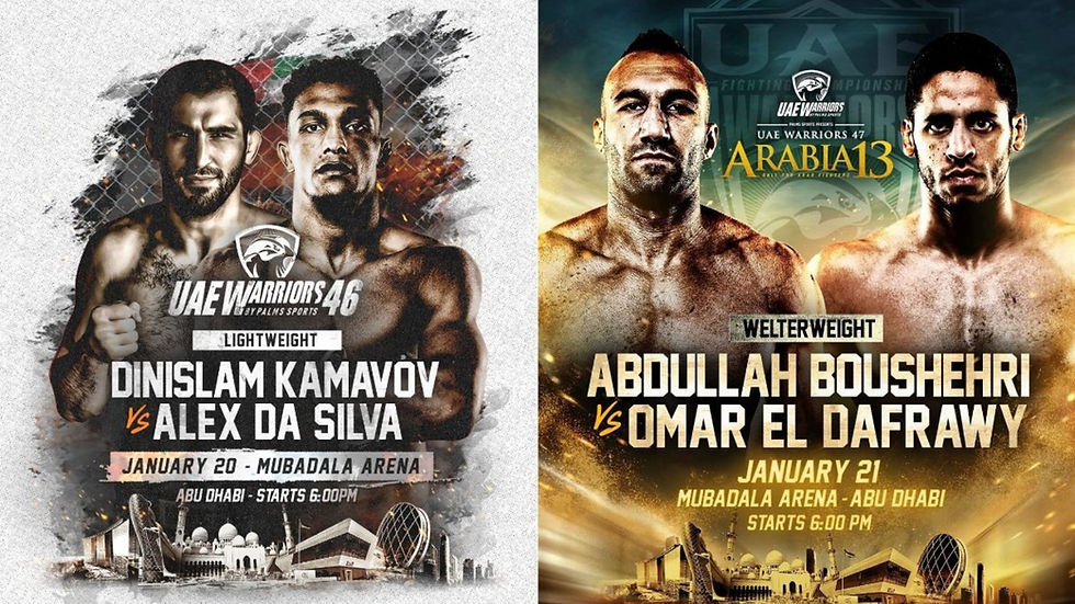 UAE Warriors 46 & UAE Warriors 47 Posters