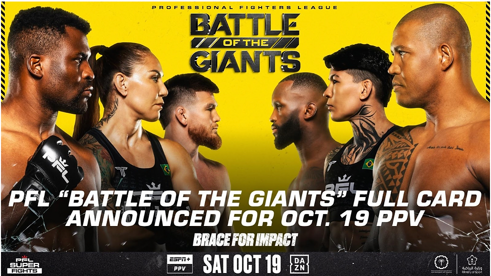 PFL battle of the giants full event poster