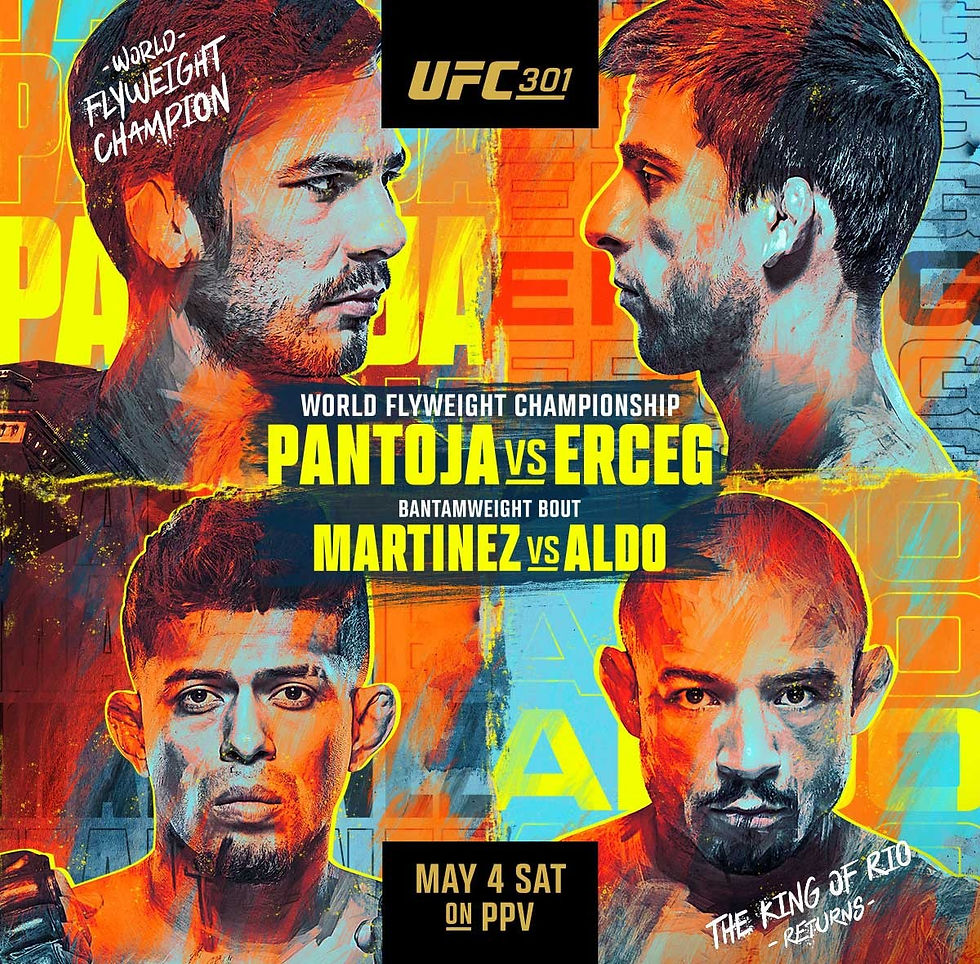 UFC 301 Main Event and Co-Main event poster