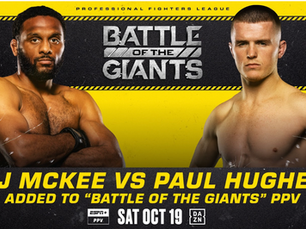 AJ McKee vs Paul Hughes Added To "Battle of the Giants" PPV on October 19