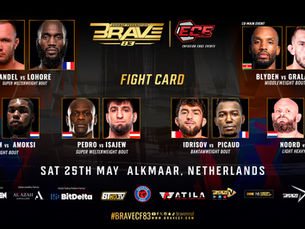 BRAVE Combat Federation reveals full fight card for BRAVE CF 83 event in the Netherlands