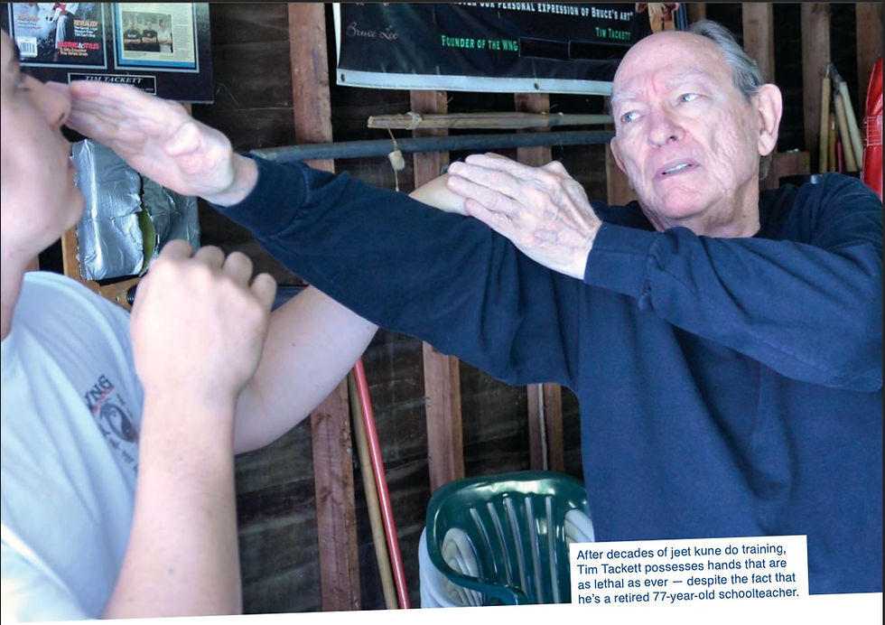 Tim Tackett executes an eye strike