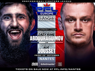 Abdoul Abdouraguimov to Face Kevin Jousset in PFL Europe Nantes Main Event at the Zenith Nantes Metropole on 26 Sept