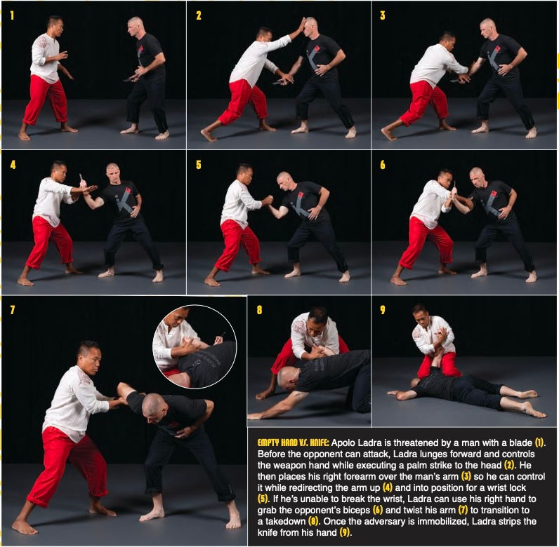 Empty hand vs. knife defense