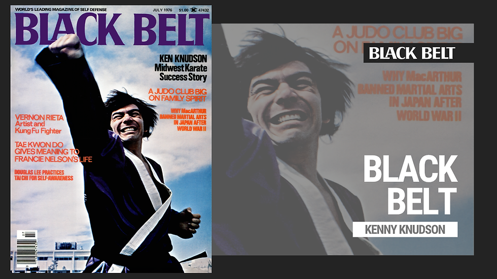Man in a martial arts pose on a Karate Illustrated cover. Text includes article titles. Orange background, intense expressions. January '78 issue.