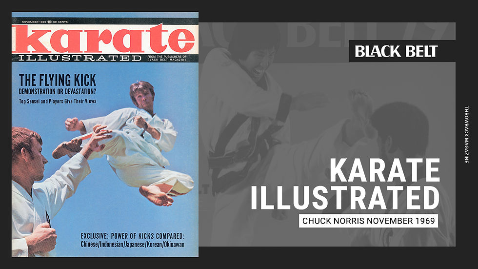 Karate Illusrated cover with Chuck Norris