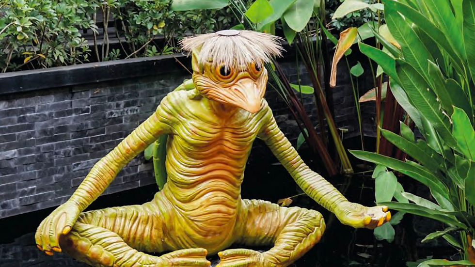 A Japanese kappa sits