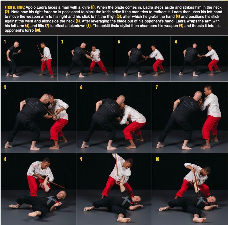 Stick vs. knife defense