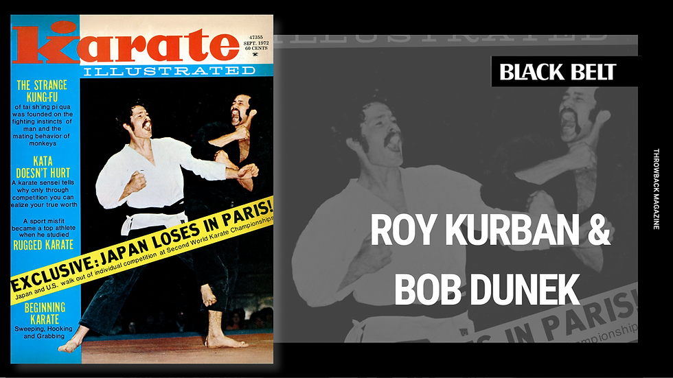 Roy Kurban and Bob Dunek on the September 1972 issue of Karate Illustrated