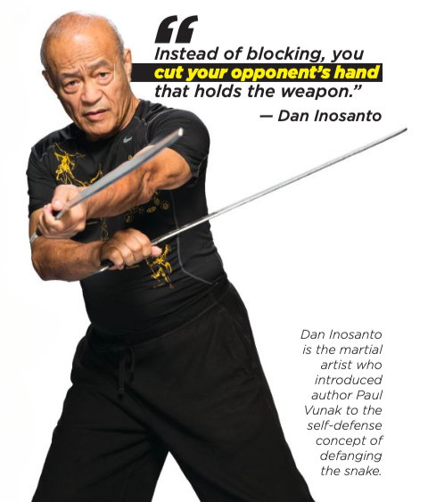 Dan Inosanto wields two blades