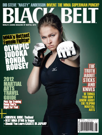 Ronda Rousey on black belt mag cover