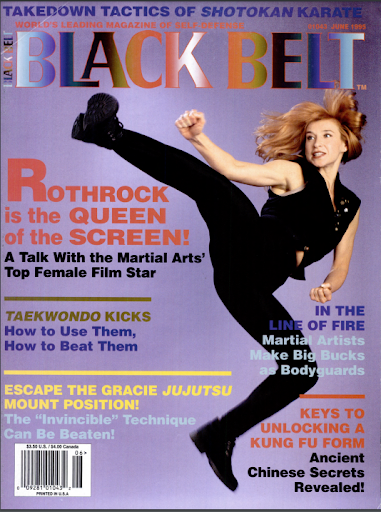 cynthia rothrock on black belt mag cover