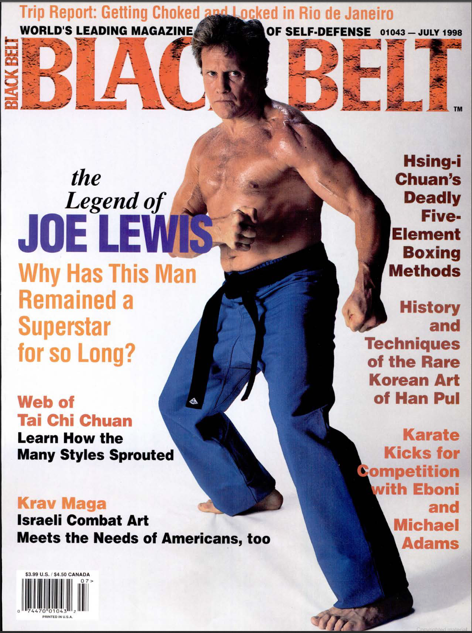 Joe Lewis on Black Belt Mag cover