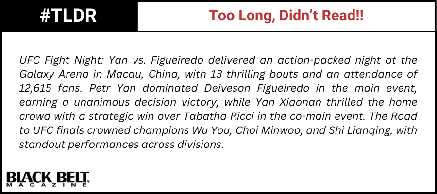 TLDR - Results of UFC Macau