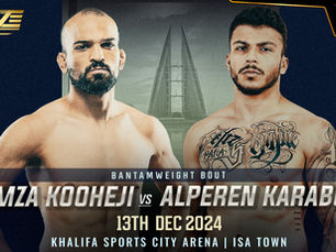 Hamza Kooheji Returns to Bahrain for BRAVE CF 91 for a bout Against Turkey's Kickboxing Star Alperen Karabulut