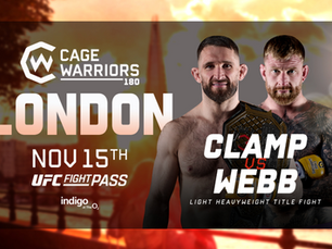 Former Champ James Webb Eyes Glory as Cage Warriors 180 Returns to London with a Stacked Fight Card!