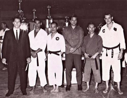 Seen here with a legendary crew that includes Pat Burleson, Mike Stone, Jhoon Rhee, Ed Parker, Kang Rhee, Allen Steen