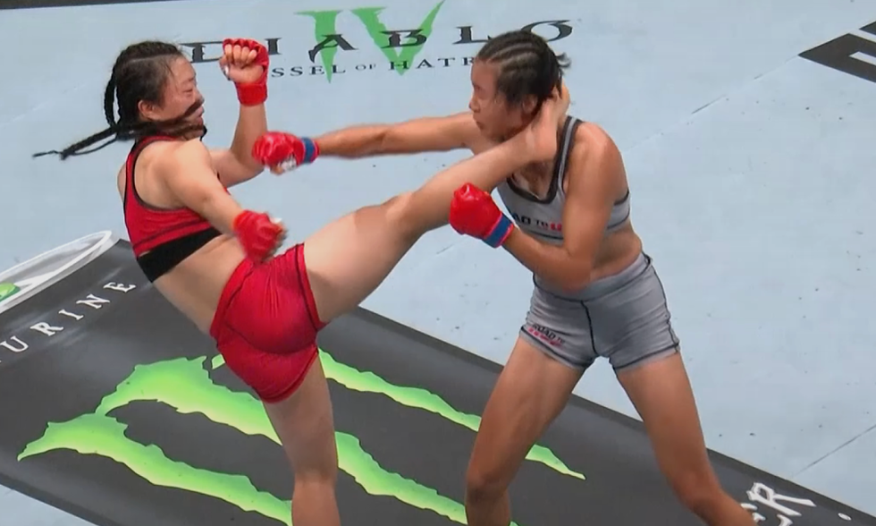 Shi Ming’s Head Kick KO in Road to UFC Finale